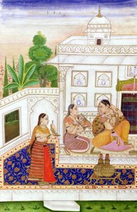 Vilaval Ragini：她的厕所里的女人，来自Ragamala，来自拉贾斯坦邦的比卡内尔 作者 印度学校